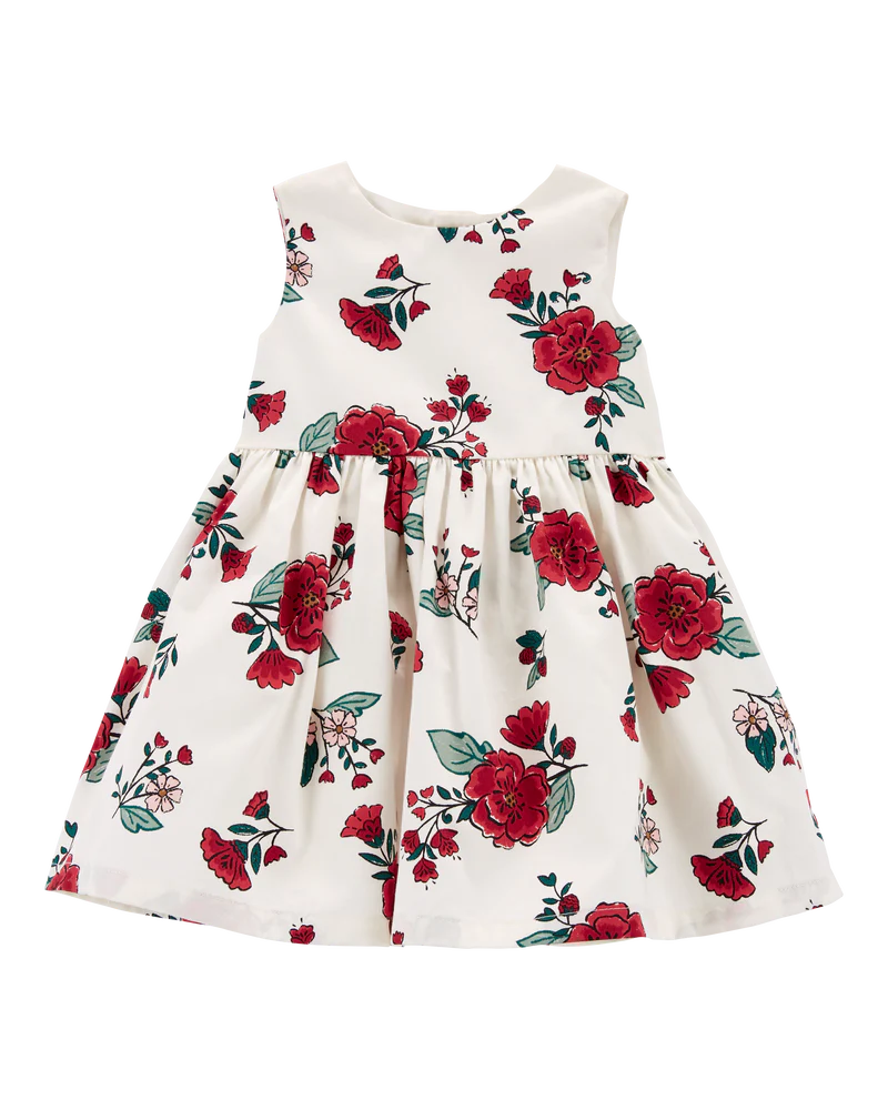 Carter's Baby Floral Sateen Holiday Dress