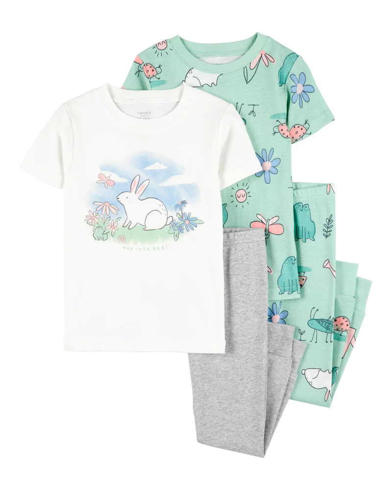 Carter's Baby 4-Piece Bunny Cotton Pyjamas