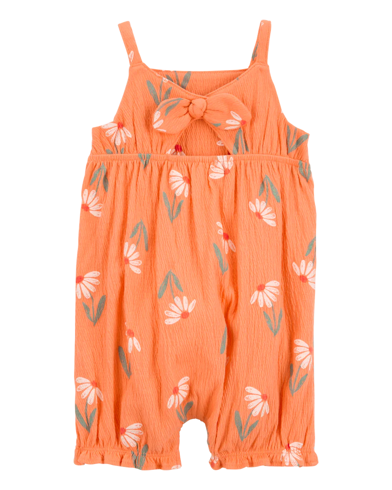 Carter's Baby Floral Tank Romper - Orange