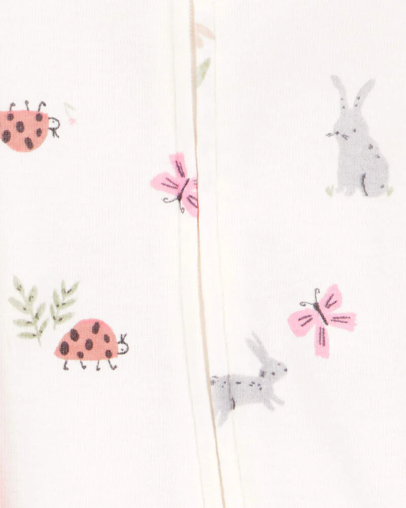 Carter's Baby 2-Pack Print 2-Way Zip Cotton Sleep and Play