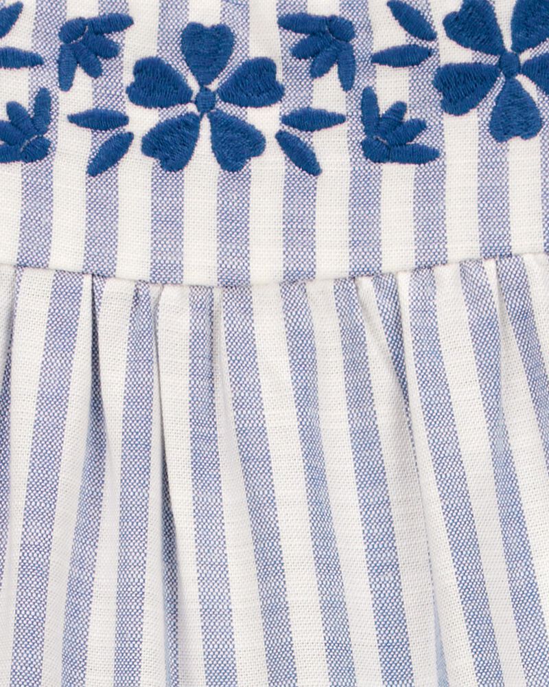 Carter's Toddler Striped Flutter Sleeve Romper