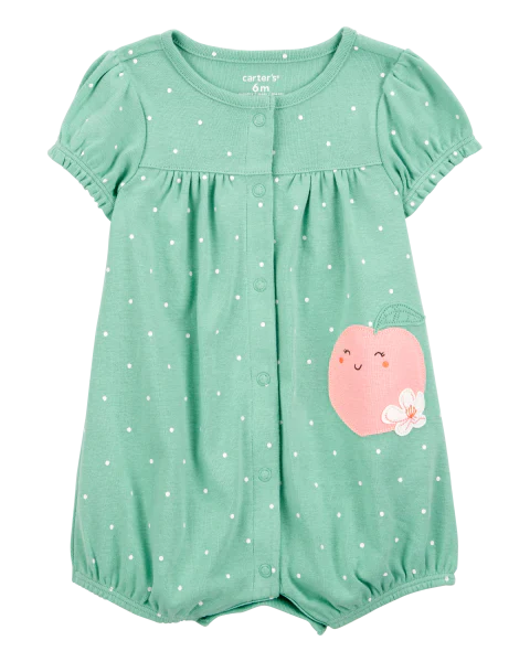 Carter's Peach Short-Sleeve Romper