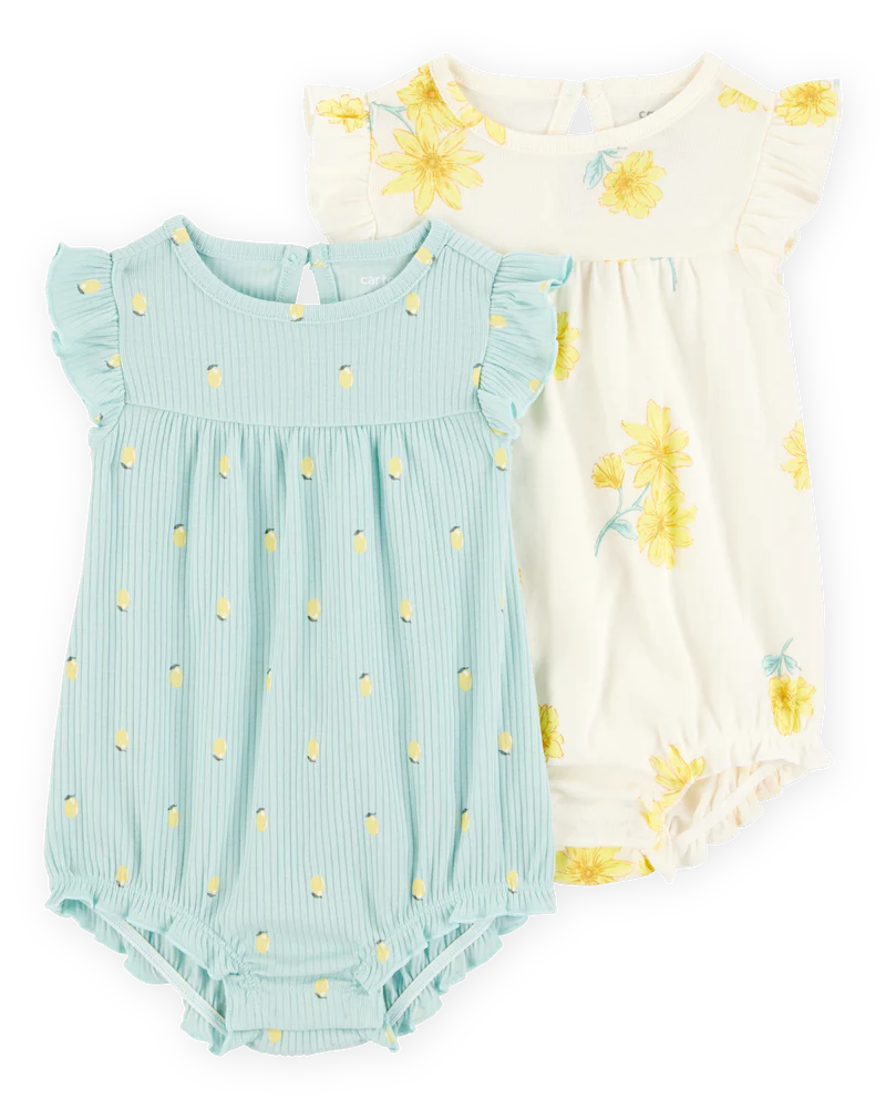 Carter's Baby 2-Pack Floral Rompers