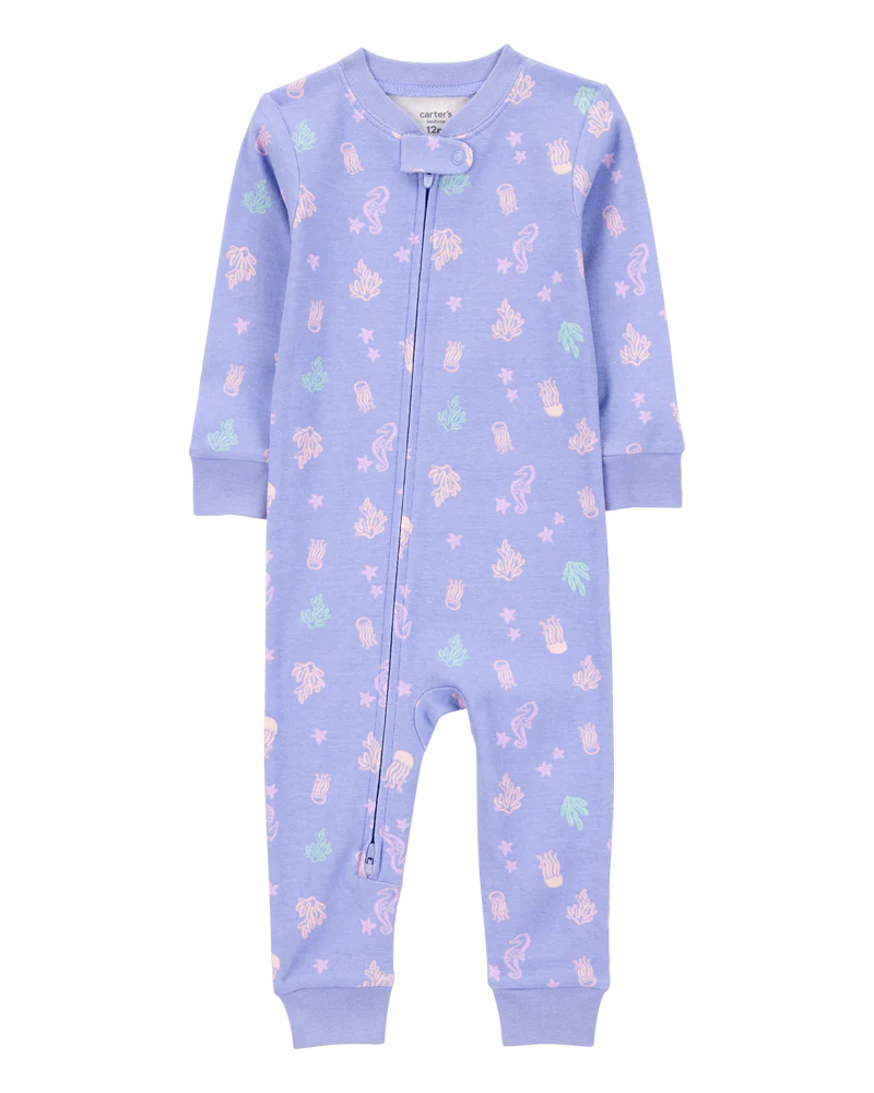 Carter's Toddler 1-Piece Jellyfish 100% Snug Fit Cotton Footless Pyjamas