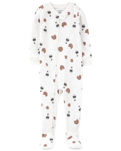 Carter's Toddler Milk-Cookies Print Cotton 1-Piece Pyjamas