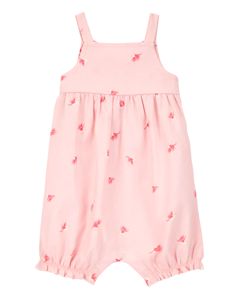 Carter's Baby Bird Print Tank Romper - Pink