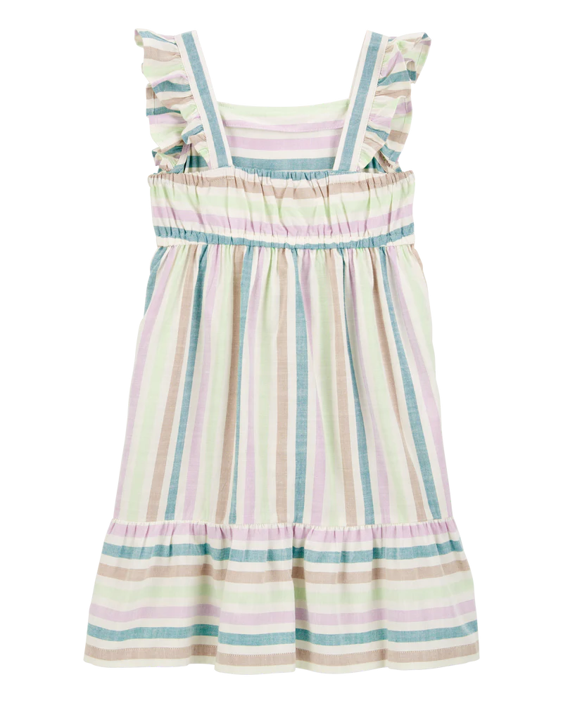 Carter's Kid Striped Flutter Sleeve Dress