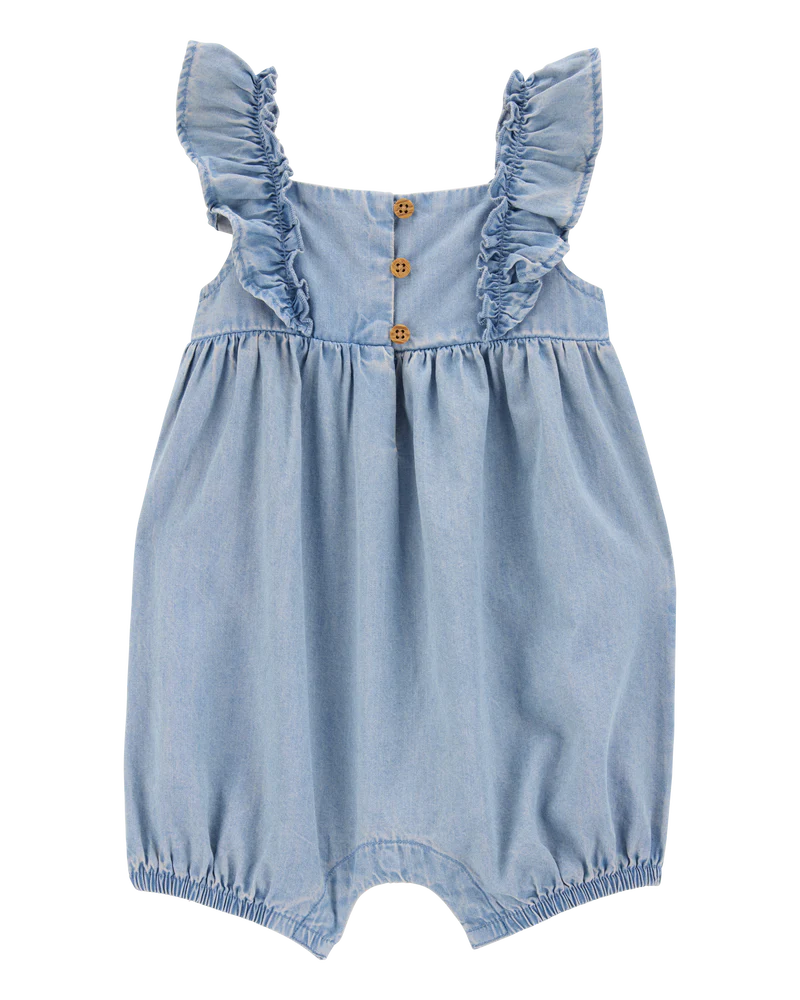 Carter's Baby Chambray Flutter Romper