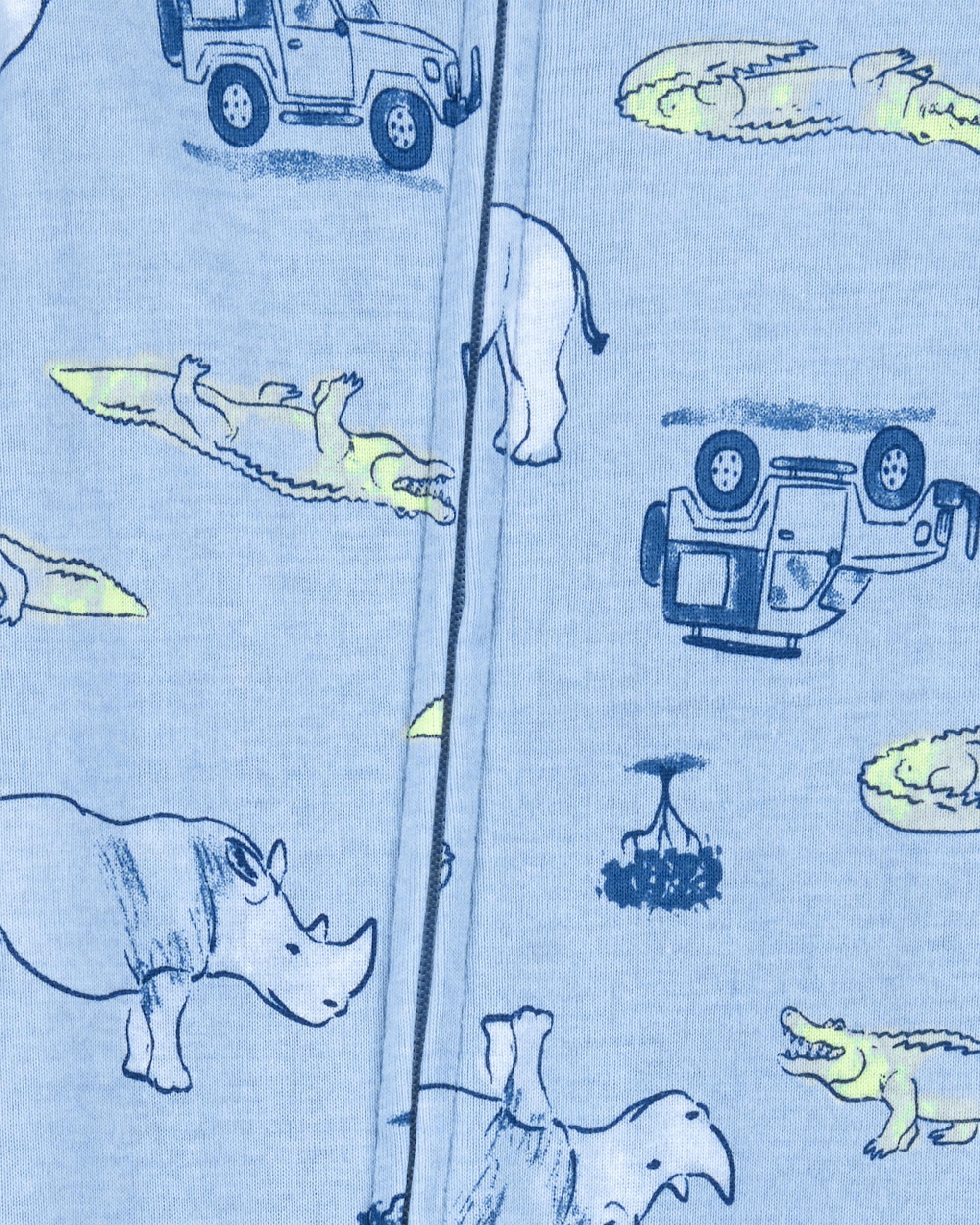 Carter's Toddler 1-Piece Safari Cotton Footie Pyjamas