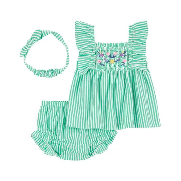 Carter's Baby Girls 3-Piece Floral Diaper Cover Set