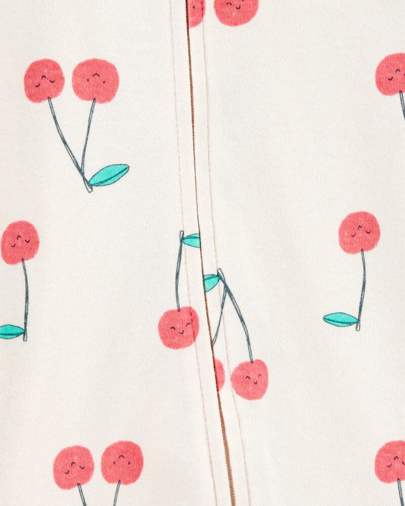 Carter's Baby Cherry Print 2-Way Zip Cotton Sleep and Play