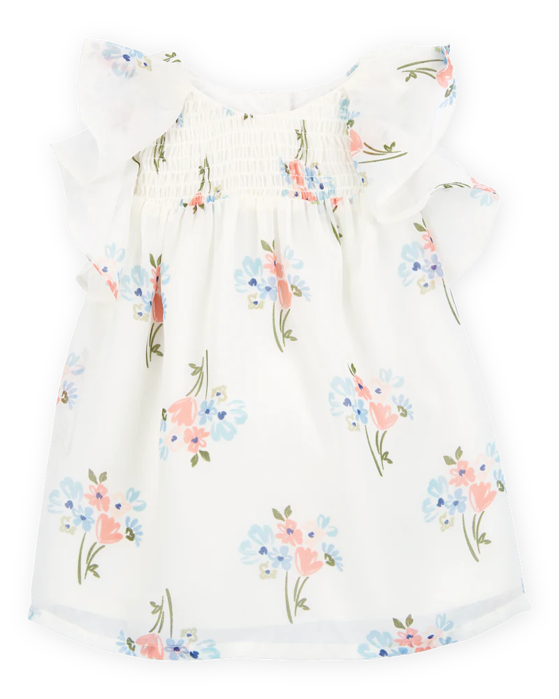 Carter's Baby Floral Dress - Ivory