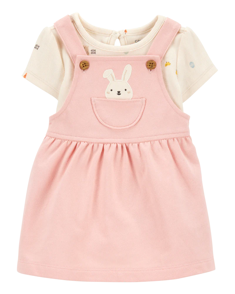 Carter's Baby 2-Piece Bunny Bodysuit & Jumper Set - Pink