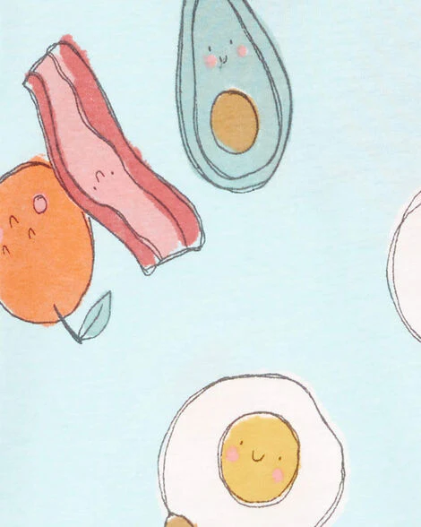 Carter's Baby 4-Piece Breakfast Print 100% Snug Fit Cotton Pajamas