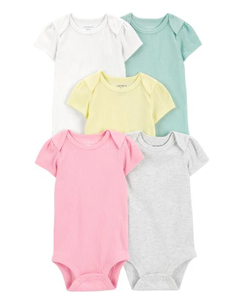 Carter's Baby 5-Pack Rainbow Drop Short-Sleeve Bodysuits