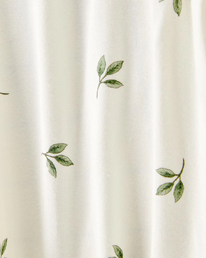 Baby Leaf Print Zip-Up PurelySoft Sleep and Play