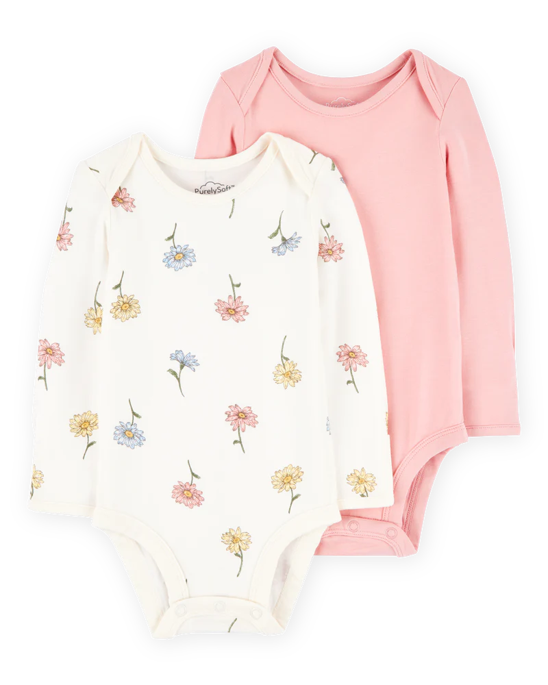 Baby PurelySoft 2-Pack Long-Sleeve Bodysuits
