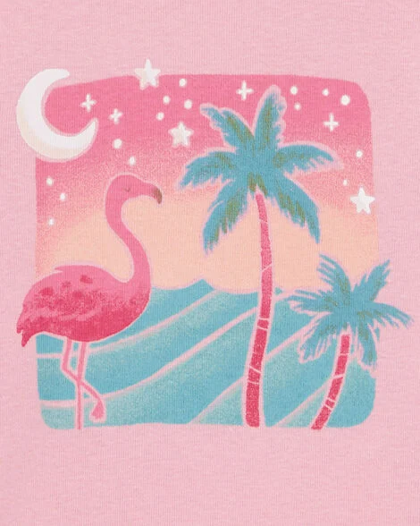 Carter's Toddler Flamingo Print Snug Fit Cotton 4-Piece Pajamas
