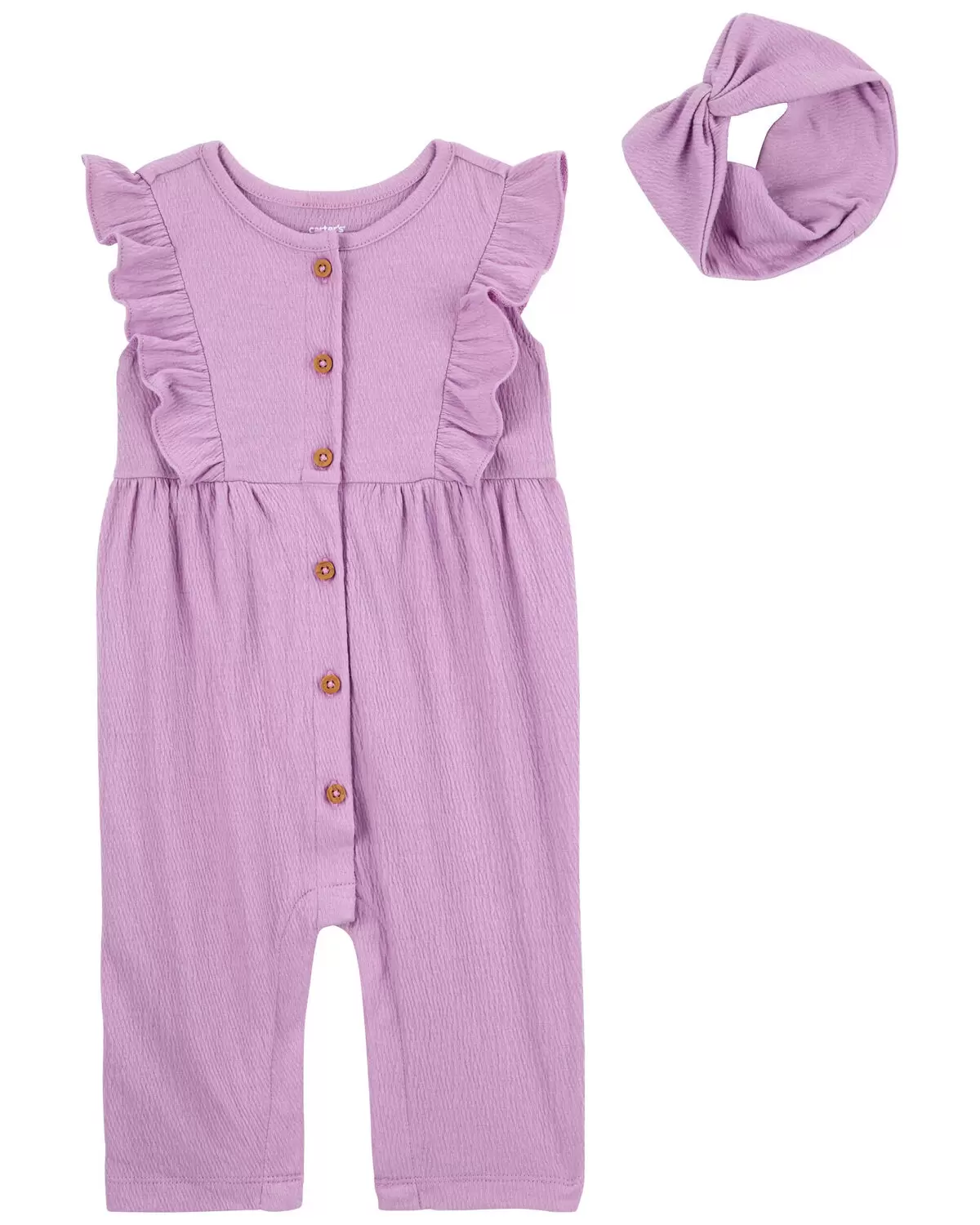 Carter's Baby 2-Piece Jumpsuit & Headwrap Set