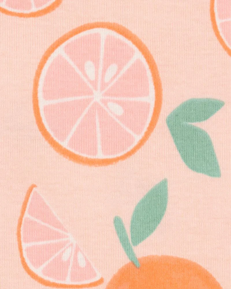 Carter's Baby Orange Print Snug Fit Cotton 4-Piece Pyjamas