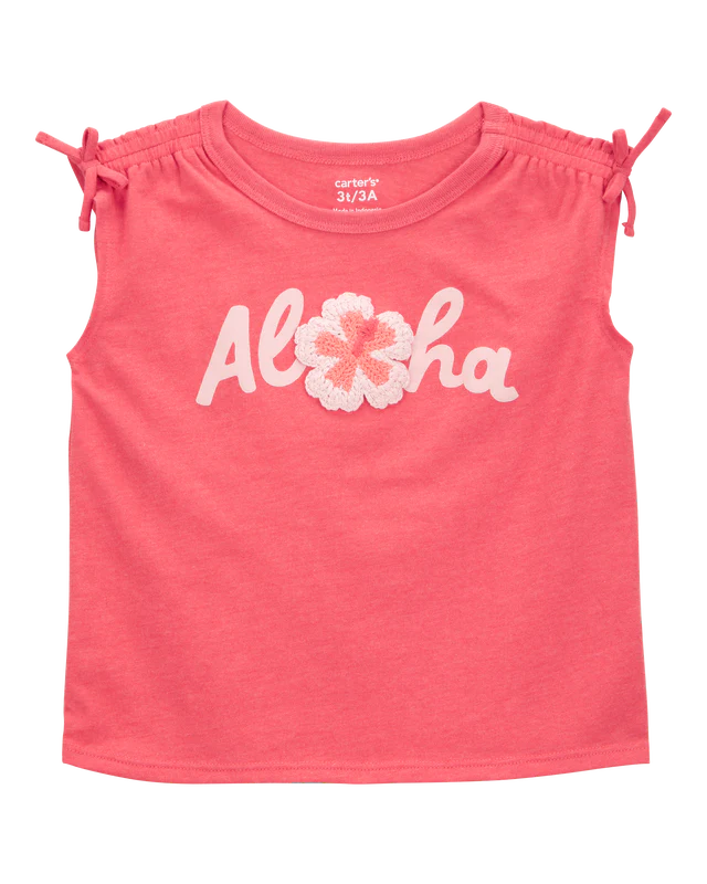 Carter's Baby Aloha Graphic Tee with Pom Pom Dolphin Shorts