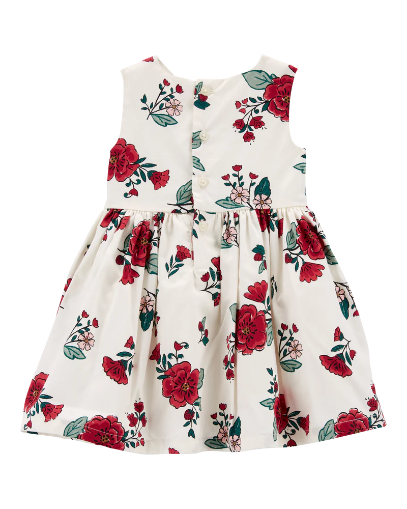 Carter's Baby Floral Sateen Holiday Dress