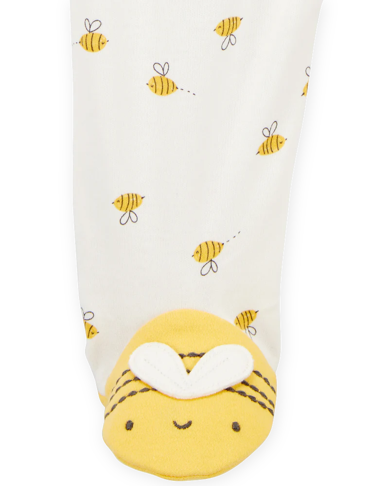 Carter's Baby Bee 2-Way Zip Cotton Sleep and Play