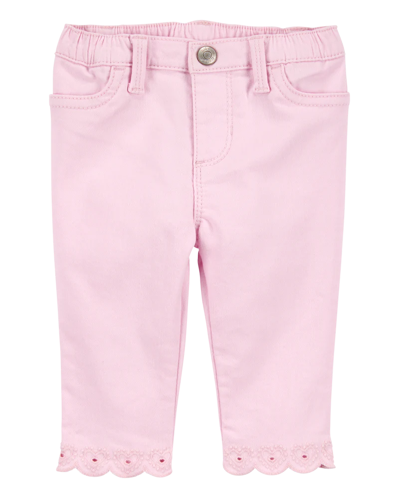 Oshkosh Baby Woven Embroidered Hem Pants