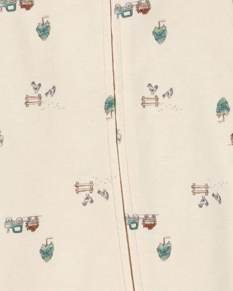 Carter's Truck Print 2-Way Zip Cotton Sleep & Play