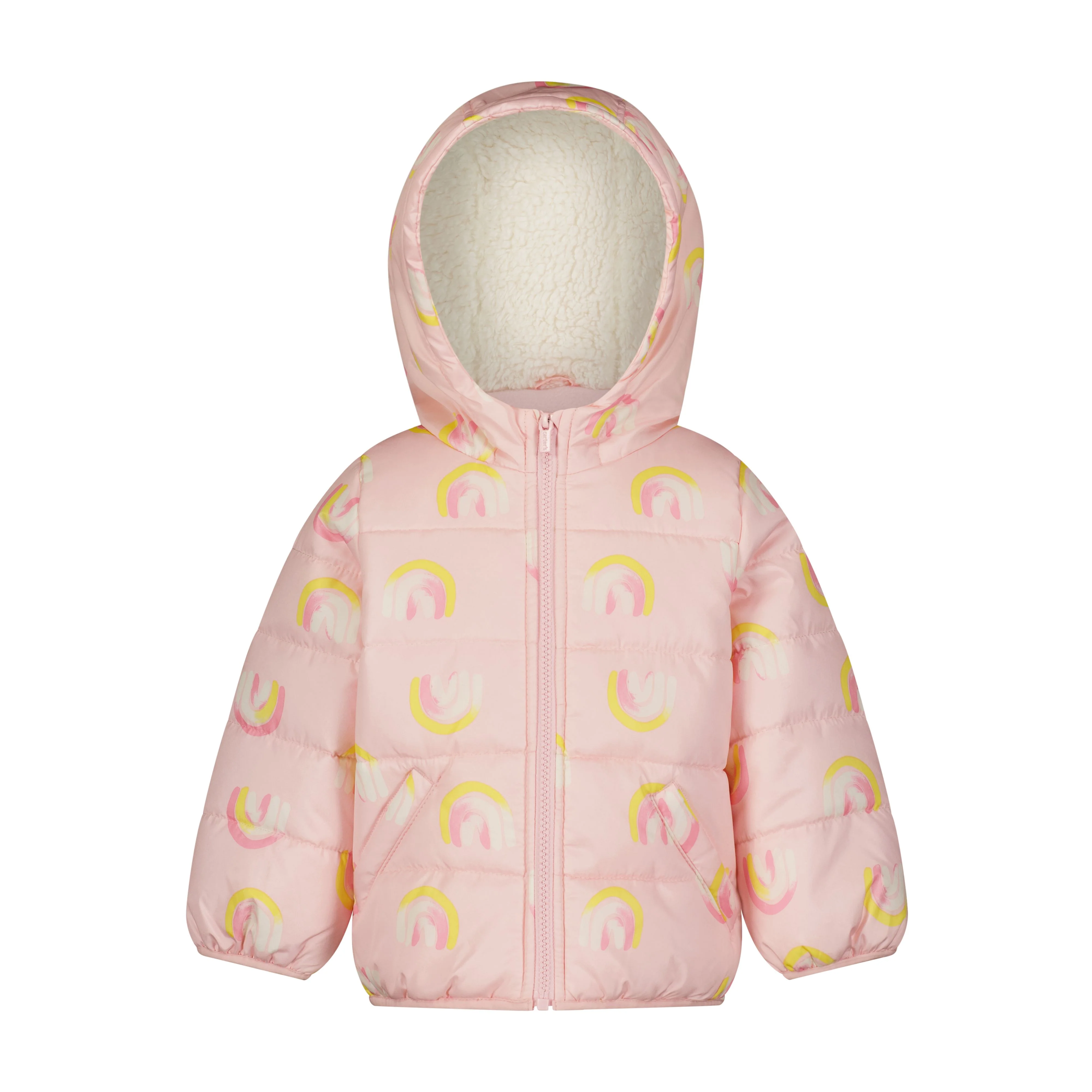 Carters Baby Girls Rainbow Puffer Jacket