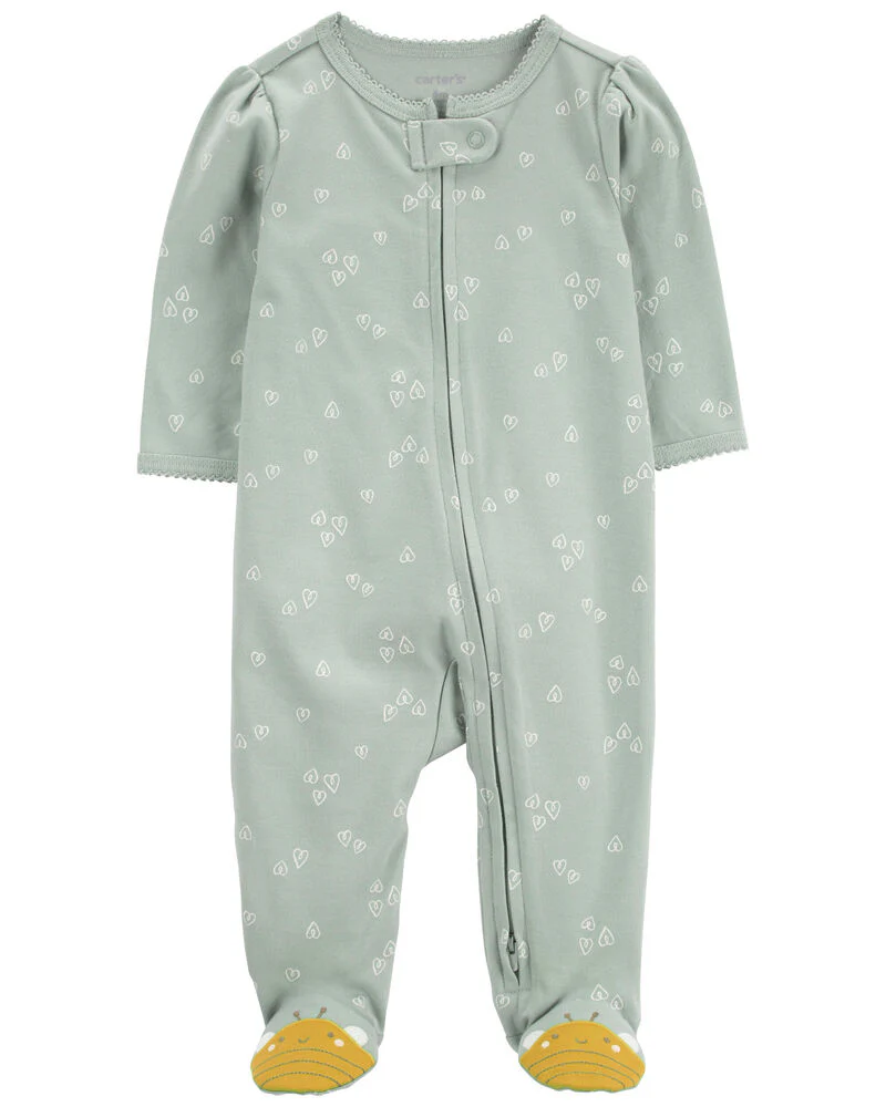 Carter's Baby Bee Zip 2-Way Zip Cotton Sleep & Play