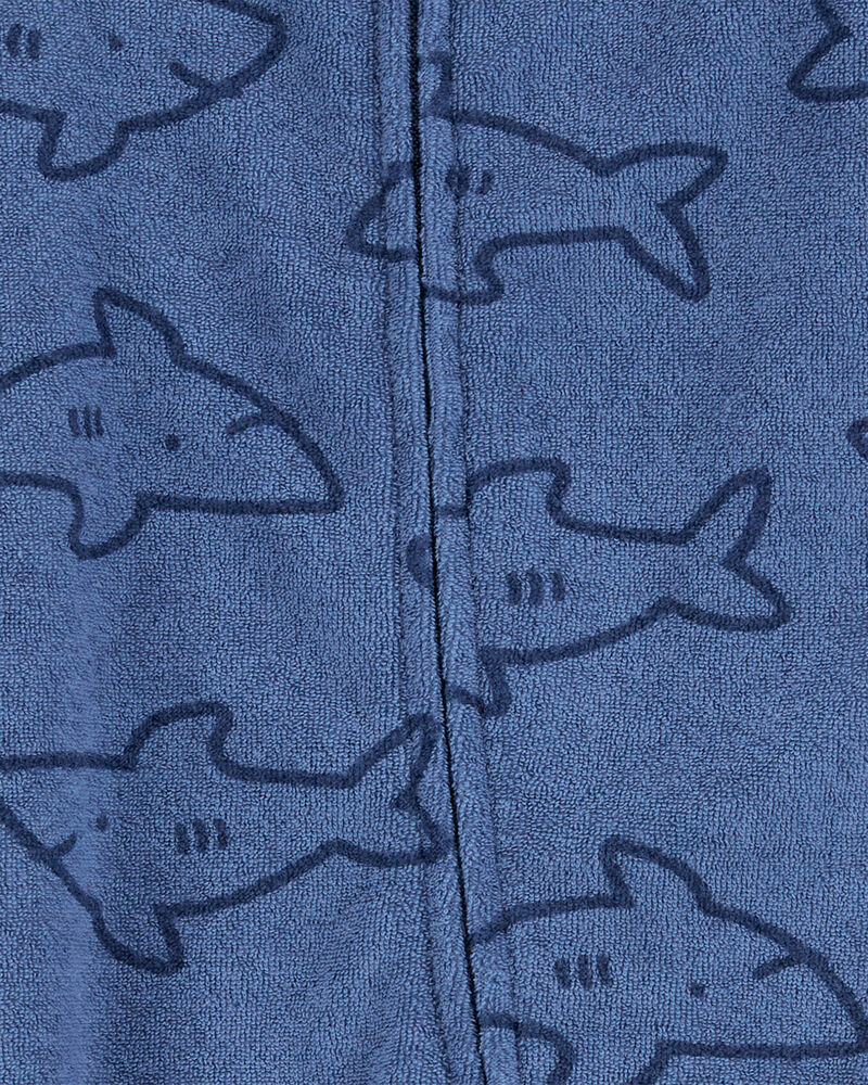 Carter's Baby Shark Print 2-Way Zip Terry Sleep and Play