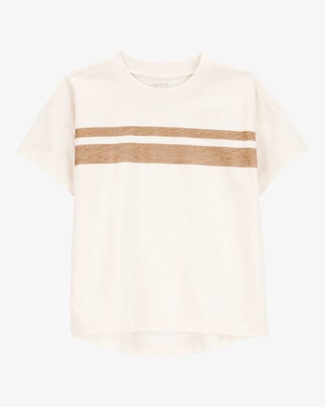 Toddler Striped Short-Sleeve Tee - Cream