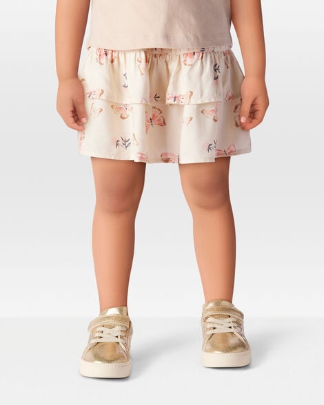 Toddler Floral Pull-On Ruffle Skort