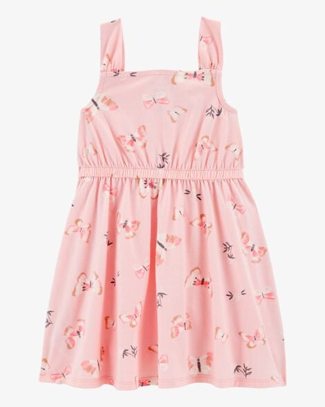 Toddler Butterfly Tank Dress - Pink