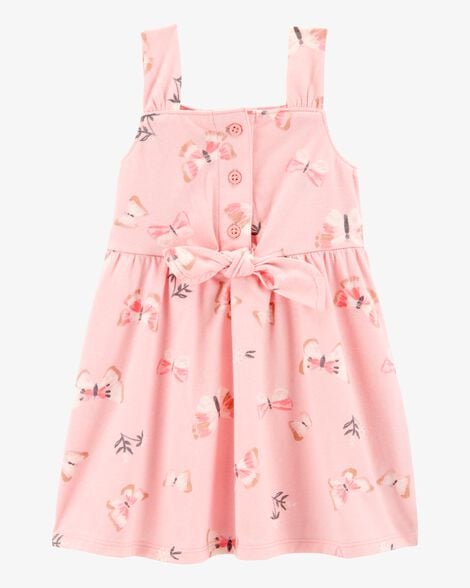 Baby Butterfly Tank Dress - Pink