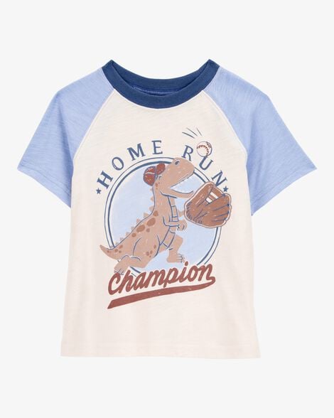 Toddler Dinosaur Champion Short-Sleeve Tee - Cream