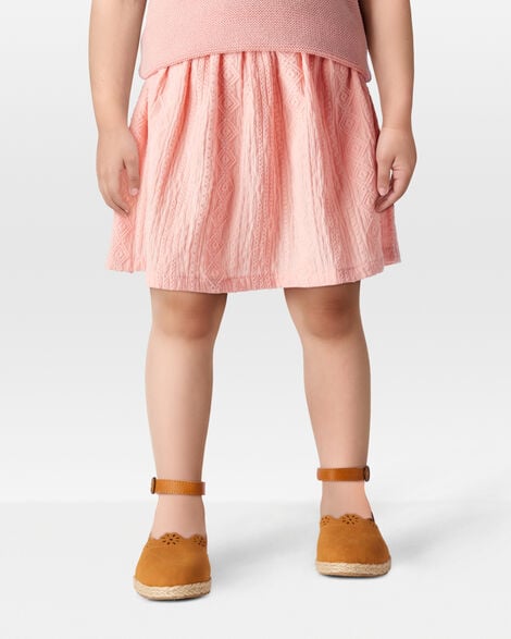 Toddler Crochet Pull-On Skort - Pink