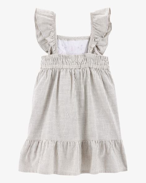 Toddler Striped Flutter-Sleeve Dress
