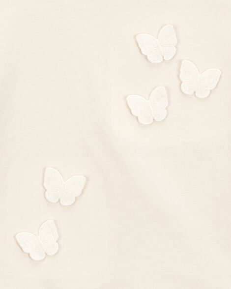 Toddler Butterfly Short-Sleeve Top - Ivory