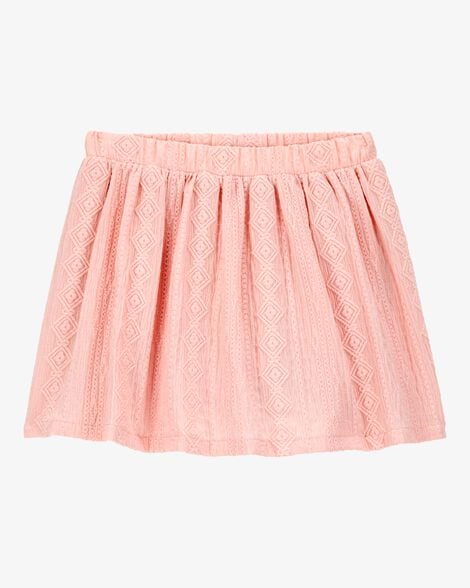 Toddler Crochet Pull-On Skort - Pink