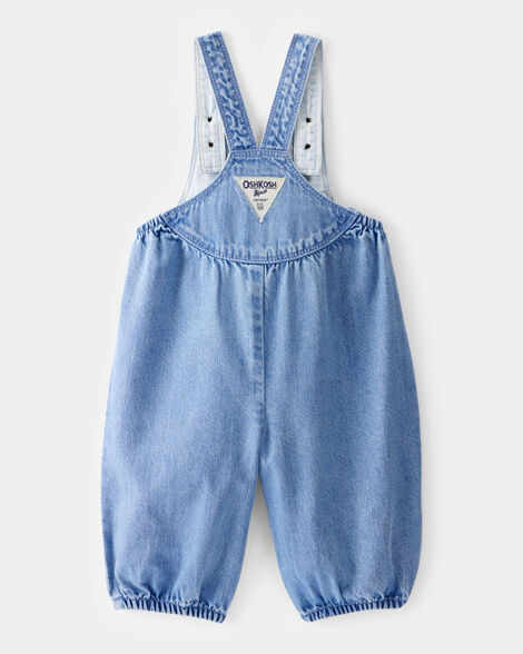 Baby Vintage Inspired Chambray V-Neck Overalls - Nostalgia Wash