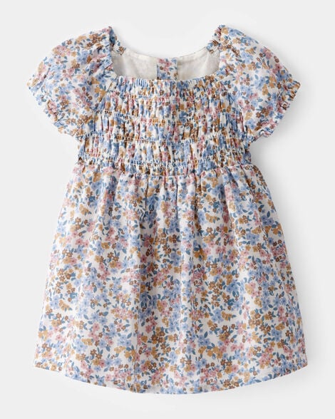Baby Smocked Floral Print Dress