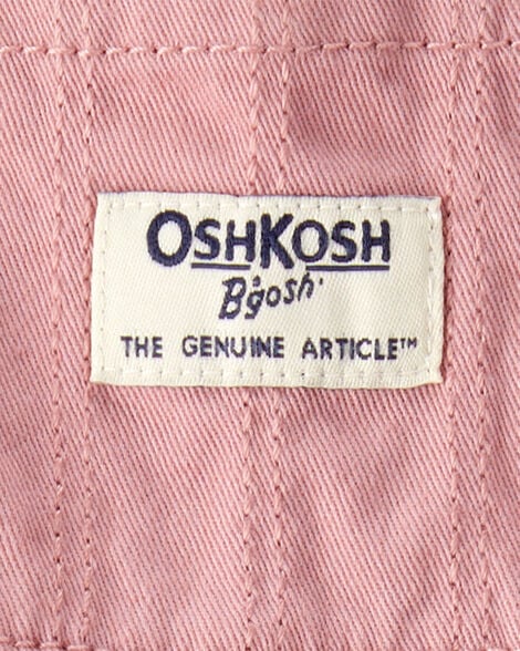 Baby Girl Pleated 100% Cotton Jumper Dress - Pink