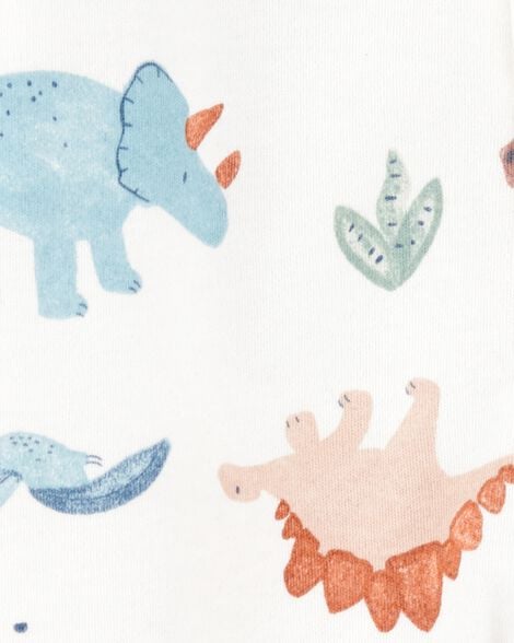 Baby Boy Dinosaur 2-Way Zip Cotton Sleep & Play Pajamas