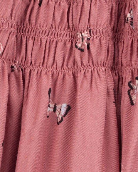 Kid Butterfly Maxi Skirt - Pink