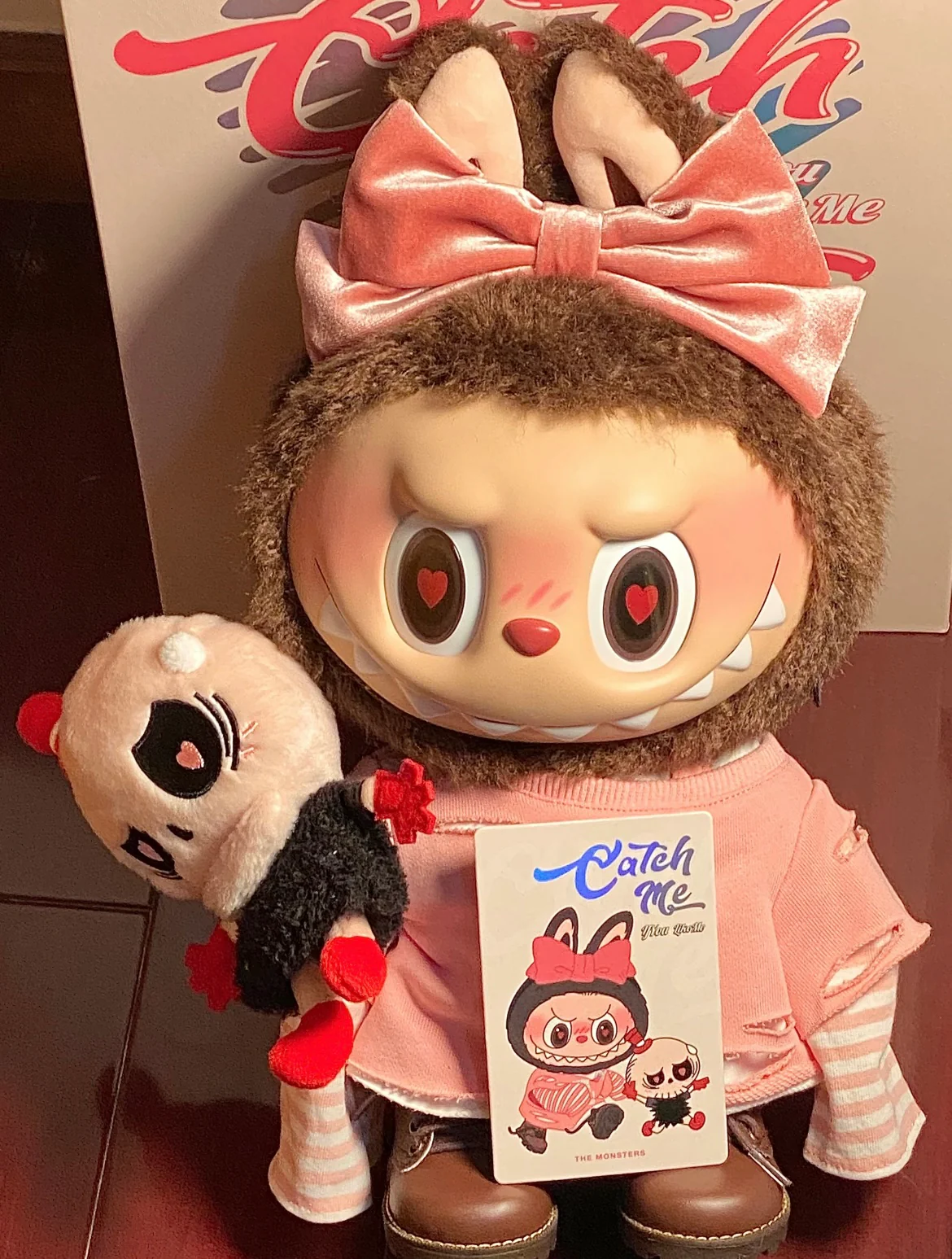 Pop Mart Vinyl Plush Doll - The Monster Labubu Valentine's Day