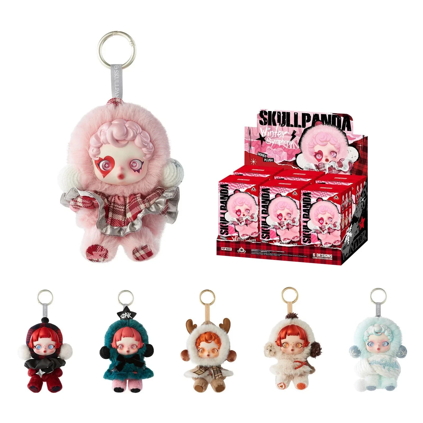 Pop Mart SKULLPANDA Winter Symphony Series Vinyl Face Plush Pendant Sealed Case