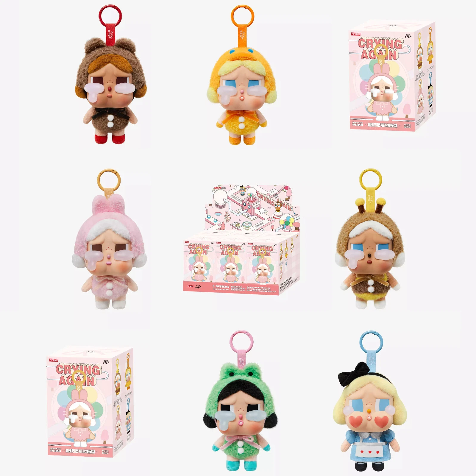 POP MART Crybaby Crying Again Series Blind Box Confirmed Plush Figure Toy Dolls