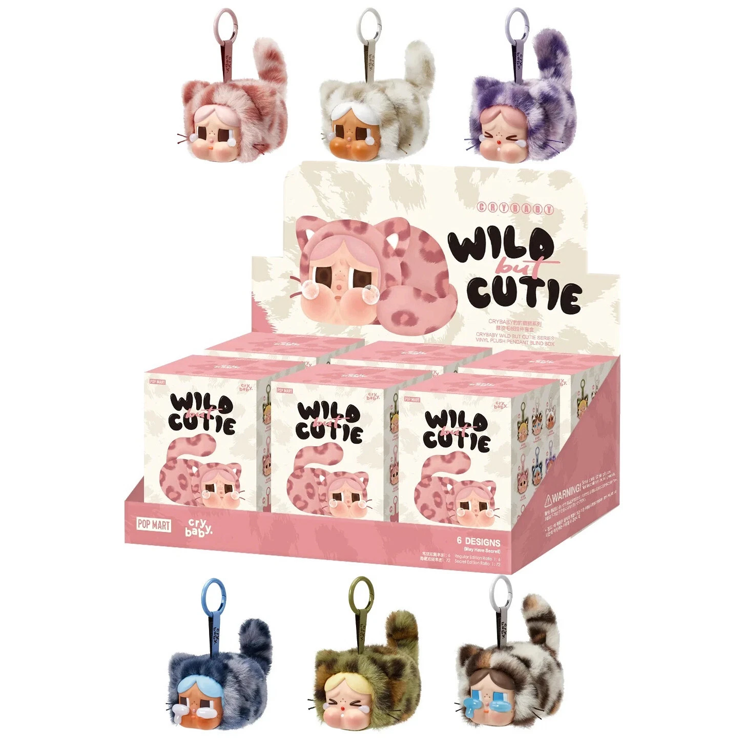 Pop Mart CRYBABY Wild but Cutie Series Vinyl Plush Pendant Sealed Case